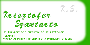 krisztofer szamtarto business card